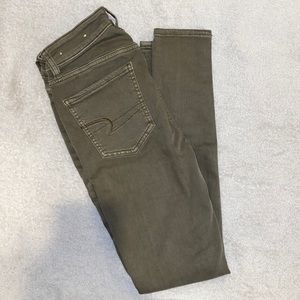 Olive green American eagle jeans
